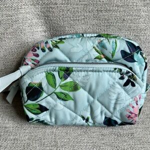 Vera Bradley Small Cosmetic Bag in Seawater Blooms Performance Twill